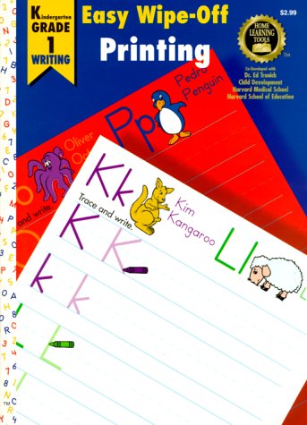 Easy Wipe-Off Printing: Kindergarten Grade 1 Writing