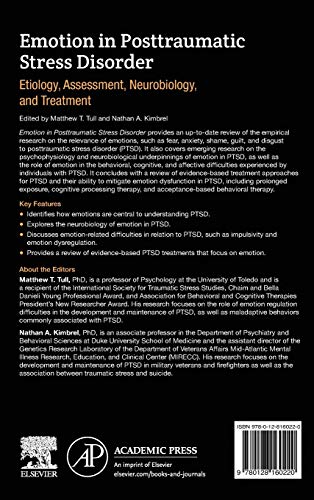 Emotion in Posttraumatic Stress Disorder: Etiology, Assessment, Neurobiology, and Treatment
