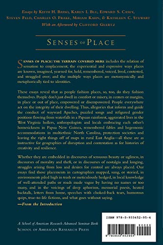Senses of Place (School for Advanced Research Advanced Seminar Series) — back cover
