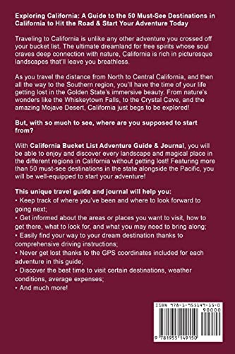 California Bucket List Adventure Guide & Journal: Explore 50 Natural Wonders You Must See & Log Your Experience!
