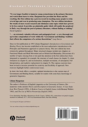 Introduction to Government and Binding Theory