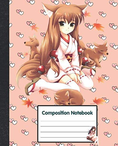 Composition Notebook: Anime Fox Girl School Notebook Journal 7.5"x 9.25" 108 Pages College Ruled