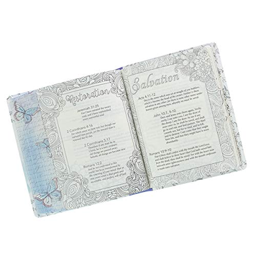 KJV Holy Bible, My Promise Bible, Faux Leather Flexcover w/Bible Tabs, Coloring Stickers, Ribbon Markers, King James Version, Purple Butterfly Floral (KJV Promise Editions)