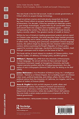Chinese Industrial Espionage: Technology Acquisition and Military Modernisation (Asian Security Studies) — back cover