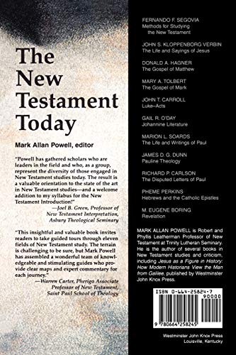 The New Testament Today — back cover
