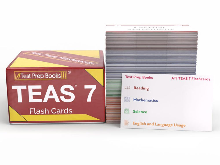 ATI TEAS 7 Study Cards: TEAS Prep 2026-2027 with Practice Test Questions for the Test of Essential Academic Skills [Updated for the 7th Edition]