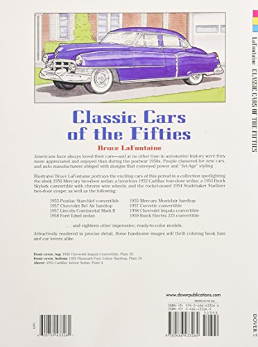 Classic Cars of the Fifties Coloring Book (Dover Planes Trains Automobiles Coloring)
