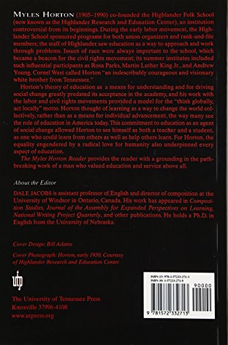 The Myles Horton Reader: Education For Social Change