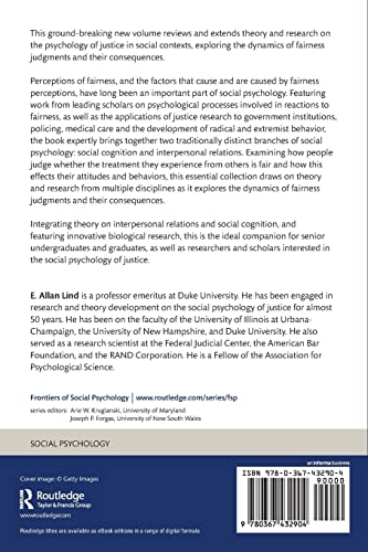 Social Psychology and Justice (Frontiers of Social Psychology)