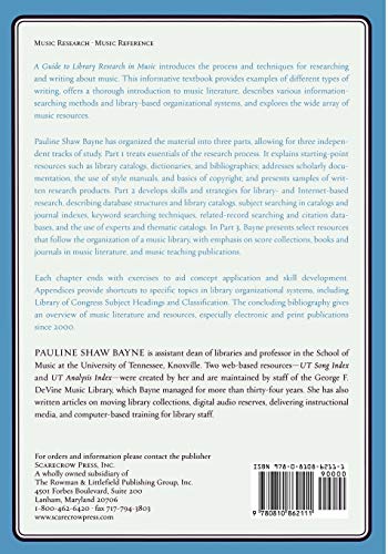 A Guide to Library Research in Music