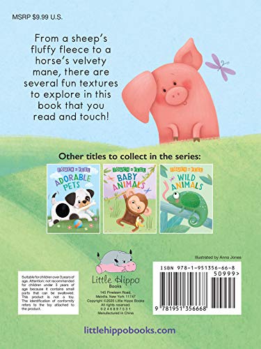 Farm Animals: A Touch and Feel Book - Childrens Board Book - Educational