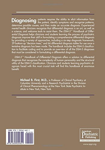 DSM-5TM Handbook of Differential Diagnosis — back cover