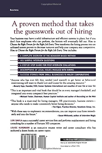 How to Choose the Right Person for the Right Job Every Time