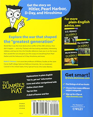World War II For Dummies by Dickson, Keith D.