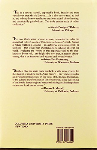 Sources of Indian Tradition, Vol. 2: Modern India and Pakistan (Introduction to Oriental Civilizations)