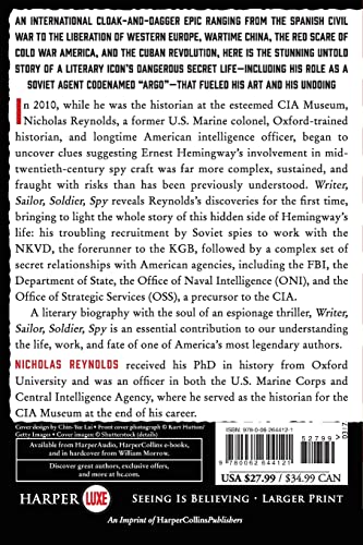Writer, Sailor, Soldier, Spy: Ernest Hemingway's Secret Adventures, 1935-1961