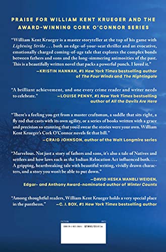 Lightning Strike: A Novel (18) (Cork O'Connor Mystery Series) — back cover