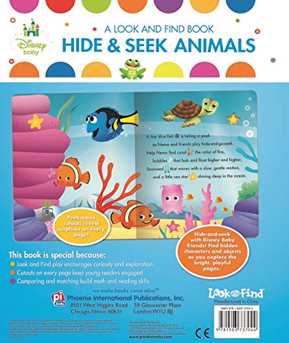 Disney Baby Mickey, Minnie, Princess and More! - Hide & Seek Animals, A Look and Find Book - PI Kids