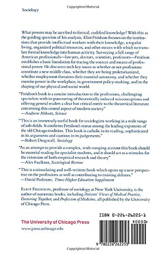 Professional Powers: A Study of the Institutionalization of Formal Knowledge