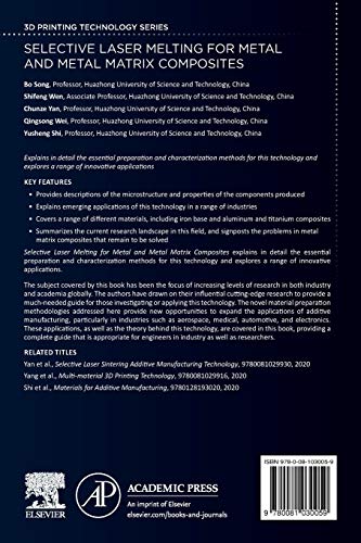 Selective Laser Melting for Metal and Metal Matrix Composites (3D Printing Technology Series)