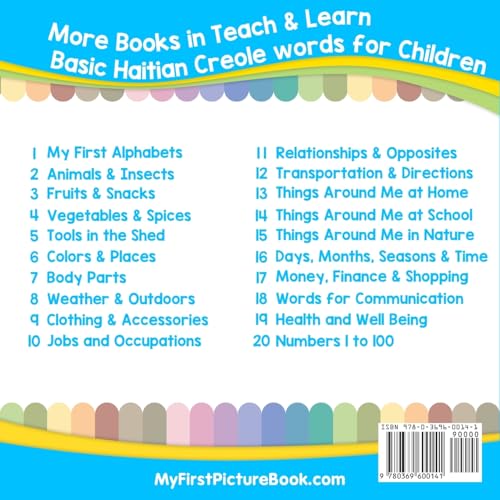 My First Haitian Creole Alphabets Picture Book with English Translations: Bilingual Early Learning & Easy Teaching Haitian Creole Books for Kids (Teach & Learn Basic Haitian Creole words for Children)
