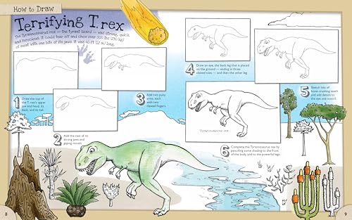How to Draw Ferocious Dinosaurs and Other Prehistoric Creatures: A Drawing Book for Kids Packed with 80+ Amazing Dinosaurs (Perfect Easter Basket Stuffer and Gift) (How to Draw Series)