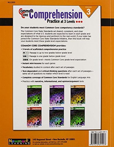 Newmark Learning Grade 3 Common Core Comprehension Aid