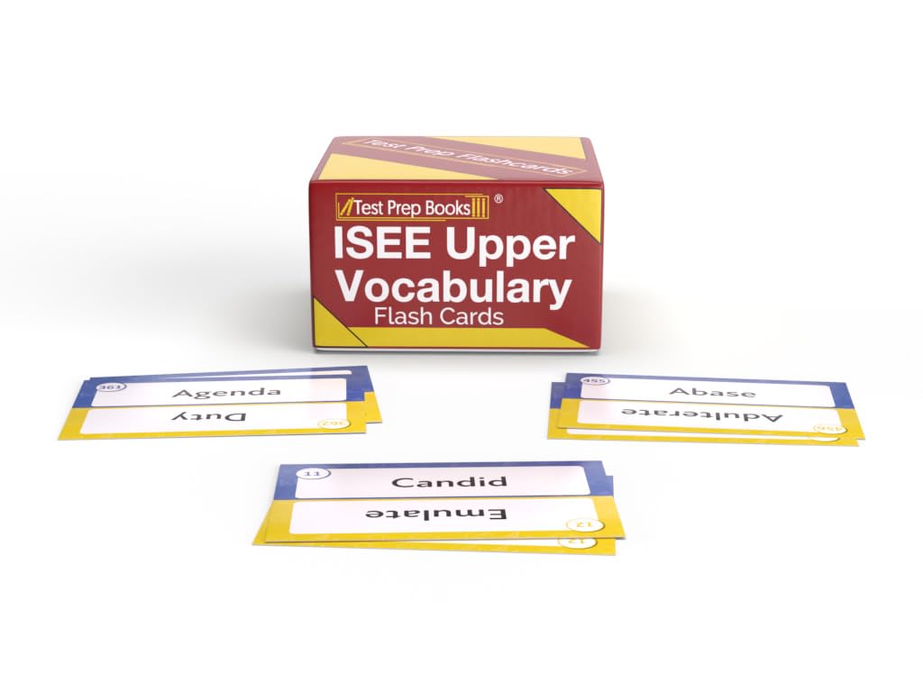 ISEE Upper Level Vocabulary Study Cards: ISEE Upper Level Test Prep and Practice Test Questions [Full Color Cards]