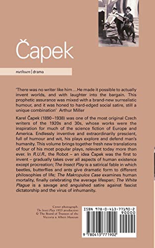 Capek Four Plays: R. U. R.; The Insect Play; The Makropulos Case; The White Plague (World Classics)