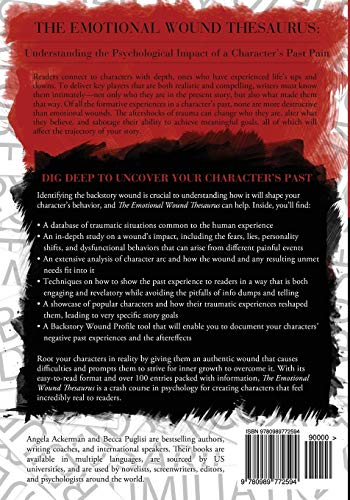 The Emotional Wound Thesaurus: A Writer's Guide to Psychological Trauma (Writers Helping Writers Series)