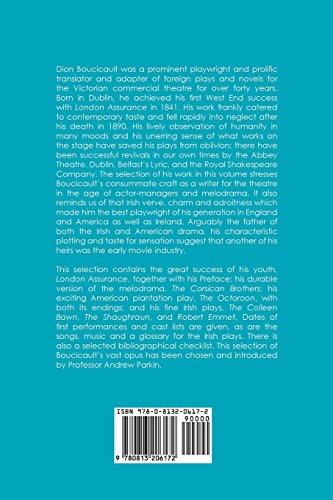 Selected Plays of Dion Boucicault (Irish Drama Selections) — back cover