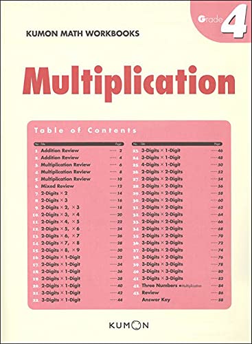 Kumon Grade 4 Multiplication (Kumon Math Workbooks)