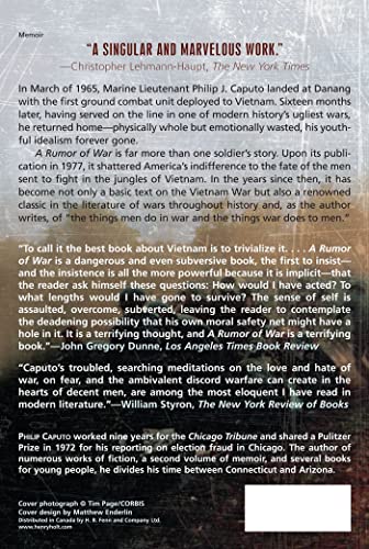 A Rumor of War — back cover