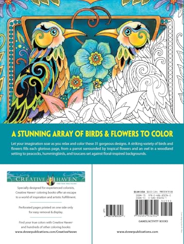 Creative Haven Birds and Blossoms Coloring Book (Adult Coloring Books: Animals)