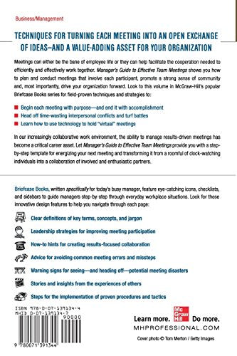 The Manager's Guide to Effective Meetings