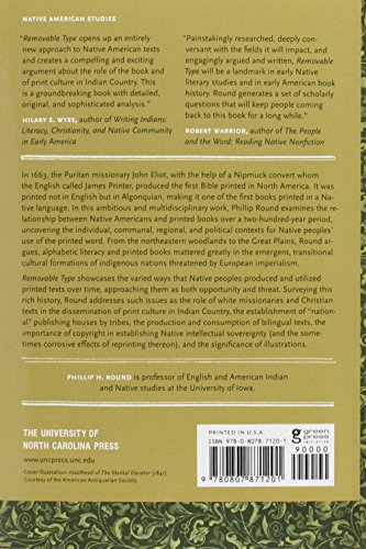 Removable Type: Histories of the Book in Indian Country, 1663-1880