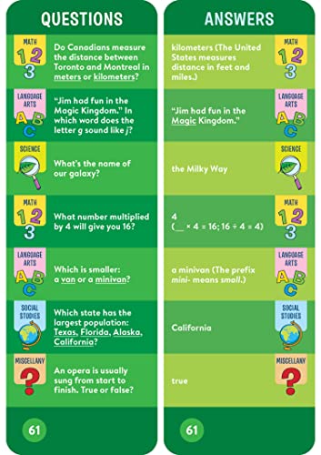 Brain Quest 3rd Grade Smart Cards Revised 5th Edition