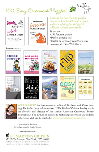 The New York Times Tame Crosswords: 150 Easy Puzzles (New York Times Crossword Puzzles)