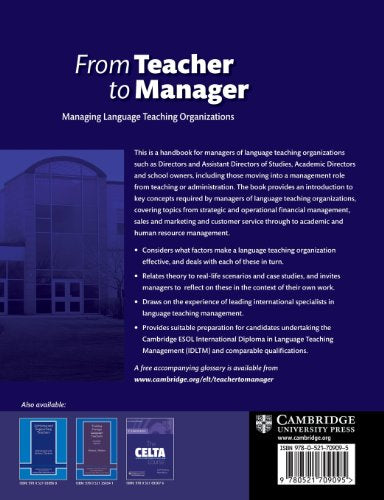 From Teacher to Manager: Managing Language Teaching Organizations (Cambridge Educational Management)