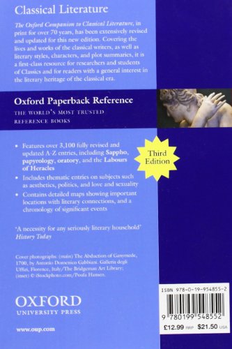 The Oxford Companion to Classical Literature (Oxford Quick Reference)