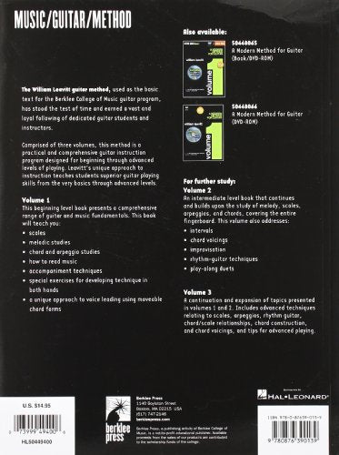 A Modern Method for Guitar - Volume 1 Book/Online Media