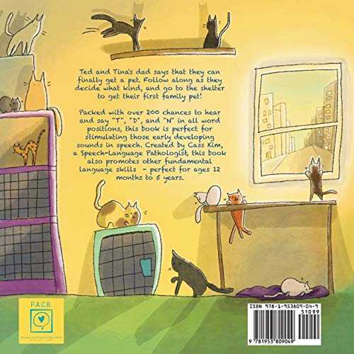 Ted and Tina Adopt a Kitten: T, D, N Sounds (Phonological and Articulation Childrens Books)