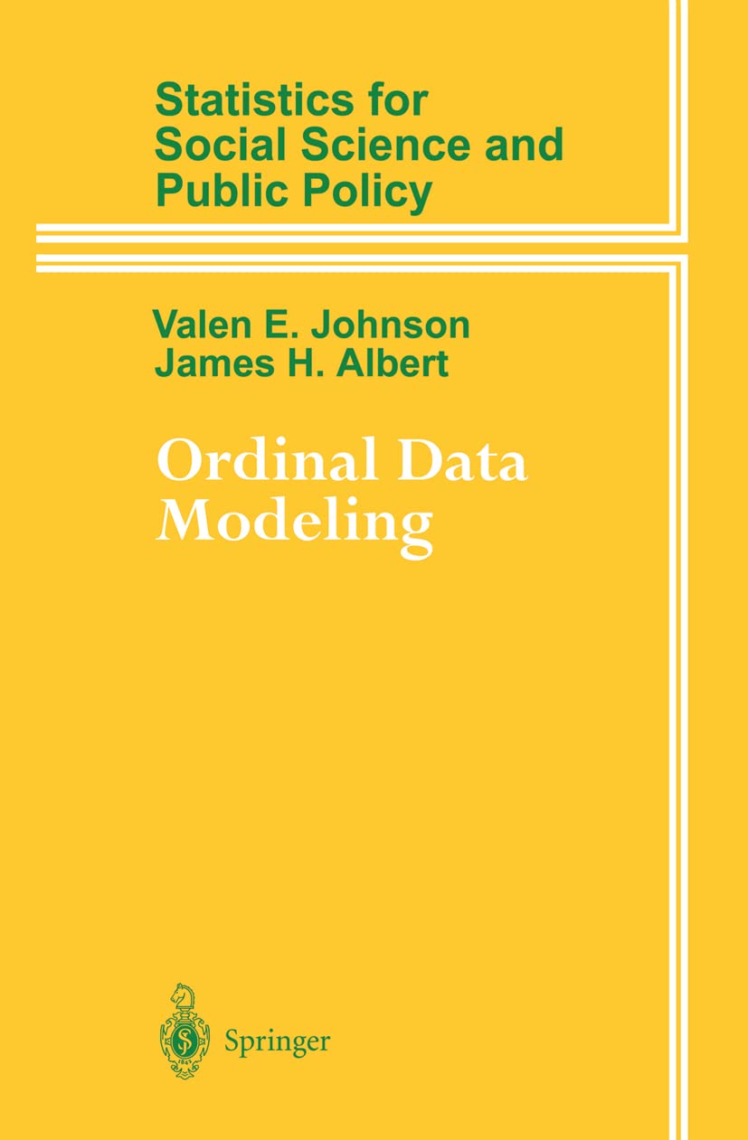 Ordinal Data Modeling (Statistics for Social and Behavioral Sciences)
