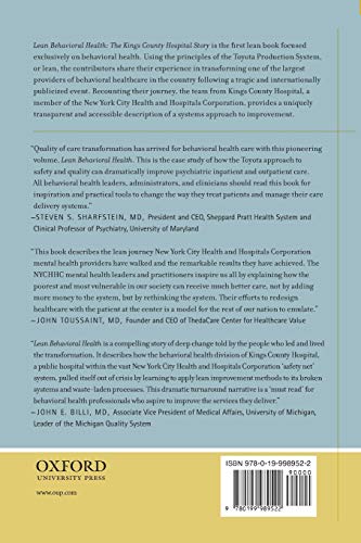 Lean Behavioral Health: The Kings County Hospital Story