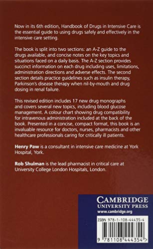 Handbook of Drugs in Intensive Care: An A-Z Guide