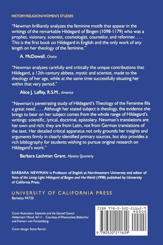 Sister of Wisdom: St. Hildegard's Theology of the Feminine — back cover