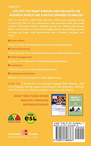 Perfect Phrases for ESL Advancing Your Career (Perfect Phrases Series)