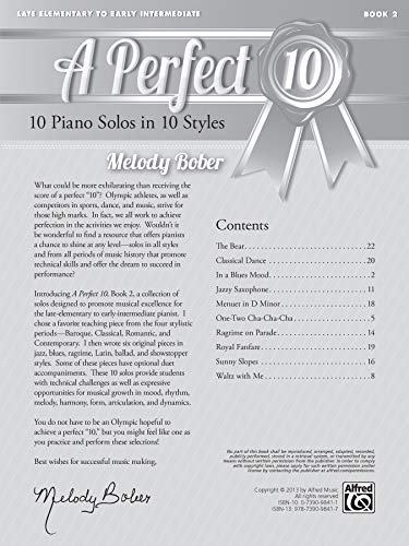 A Perfect 10, Bk 2: 10 Piano Solos in 10 Styles