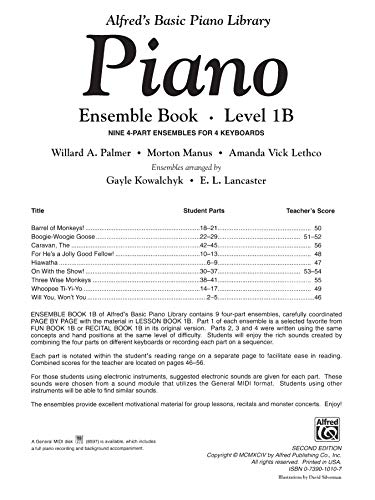 Alfred's Basic Piano Course: Ensemble Book, Level 1B