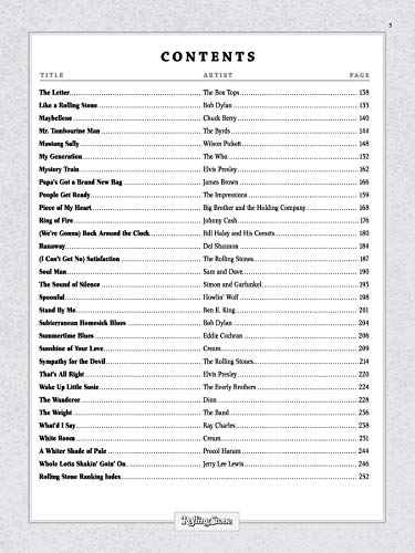 Selections from Rolling Stone Magazine's 500 Greatest Songs
